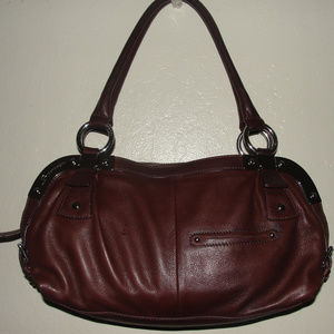 B makowsky brown leather super sexy night purse!
